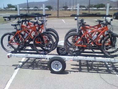 enclosed trailer bike rack